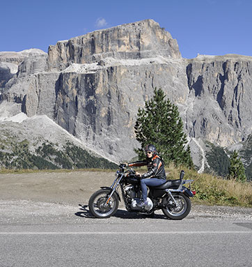 Motoradfahren in den Dolomiten