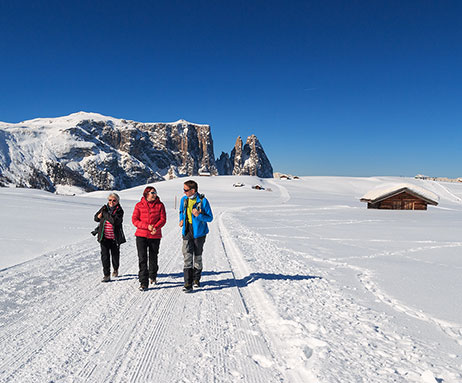 Winterwandern auf der Seiser Alm